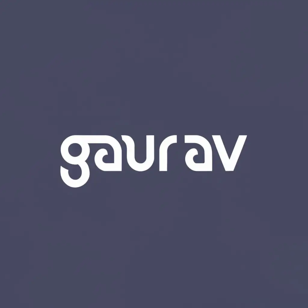 logo, Modern Design, with the text "Gaurav", typography, be used in Technology industry