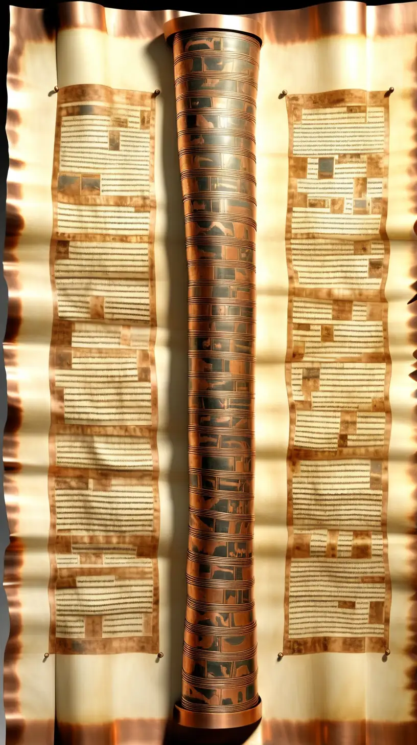 Ancient Copper Scroll of Qumran Discovery
