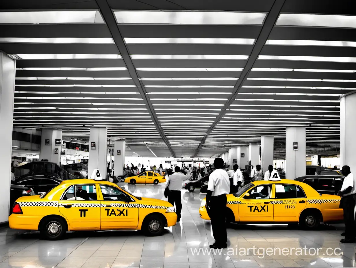таксисты в здании аэровокзала, которые крутятся там всегда