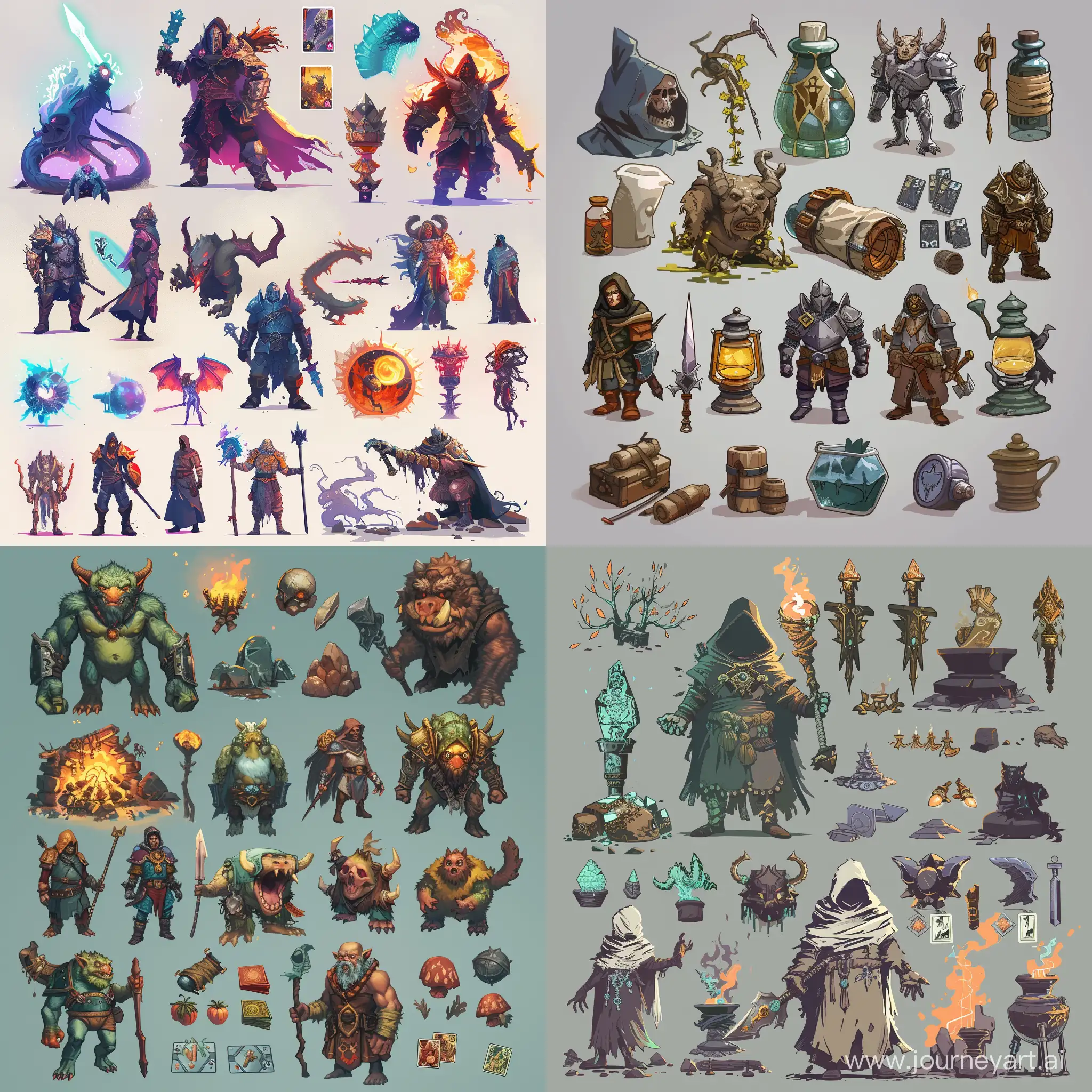 Fantasy-Roguelike-RPG-Concept-Art-Characters-Monsters-and-Environments