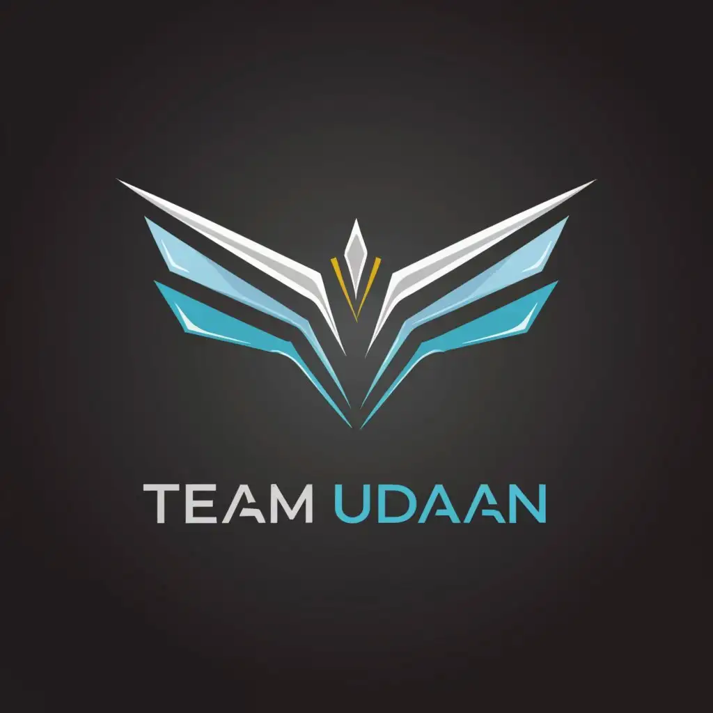 a logo design,with the text "Team Udaan", main symbol:Create a sleek, abstract design of wings in motion, resembling a technological or futuristic pattern. Incorporate the company name "Team Udaan" in clean, bold typography beneath the wings, with the tagline "Dare to Fly" integrated below.,Moderate,be used in Technology industry,clear background
