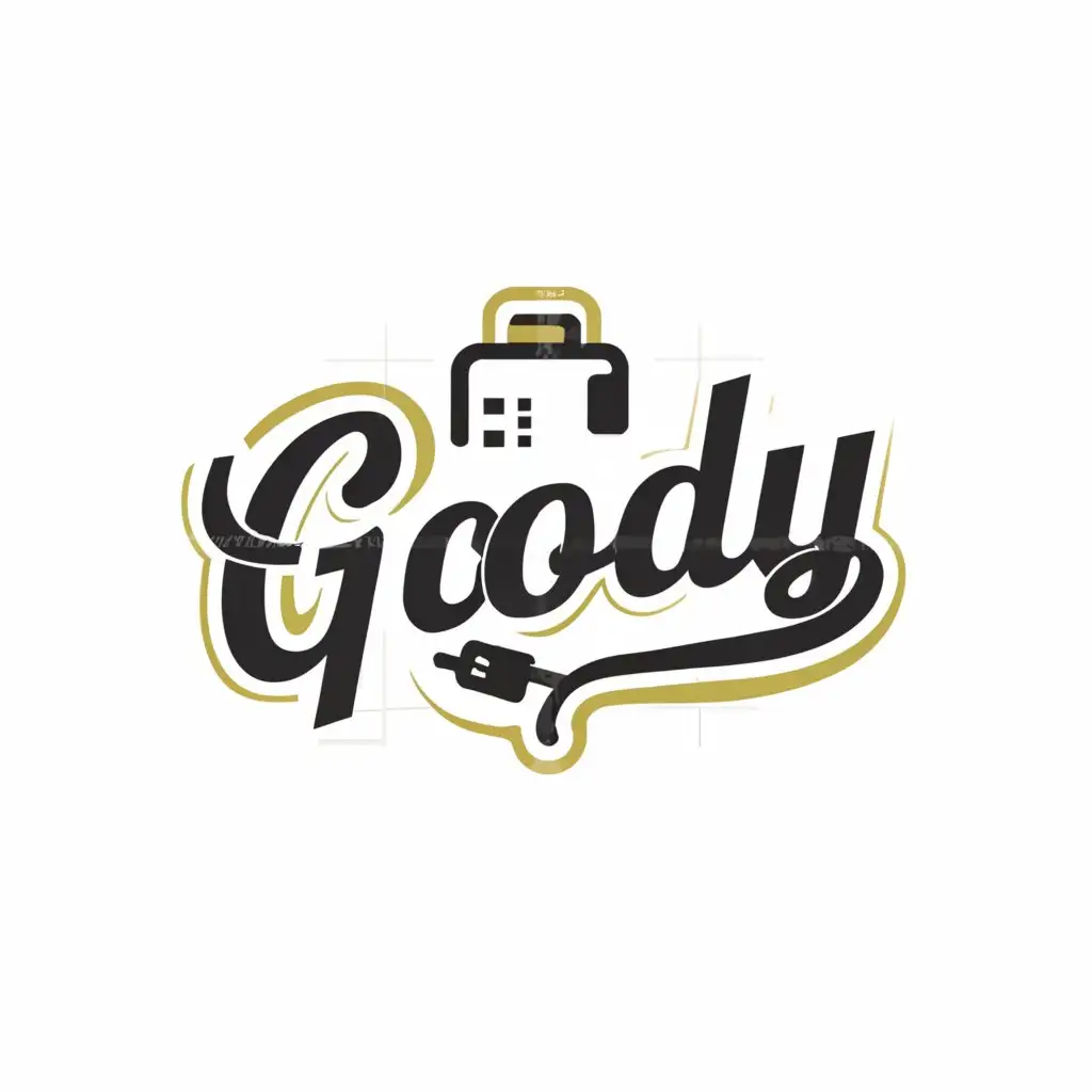 a logo design,with the text "goody", main symbol:charging,Moderate,be used in Automotive industry,clear background