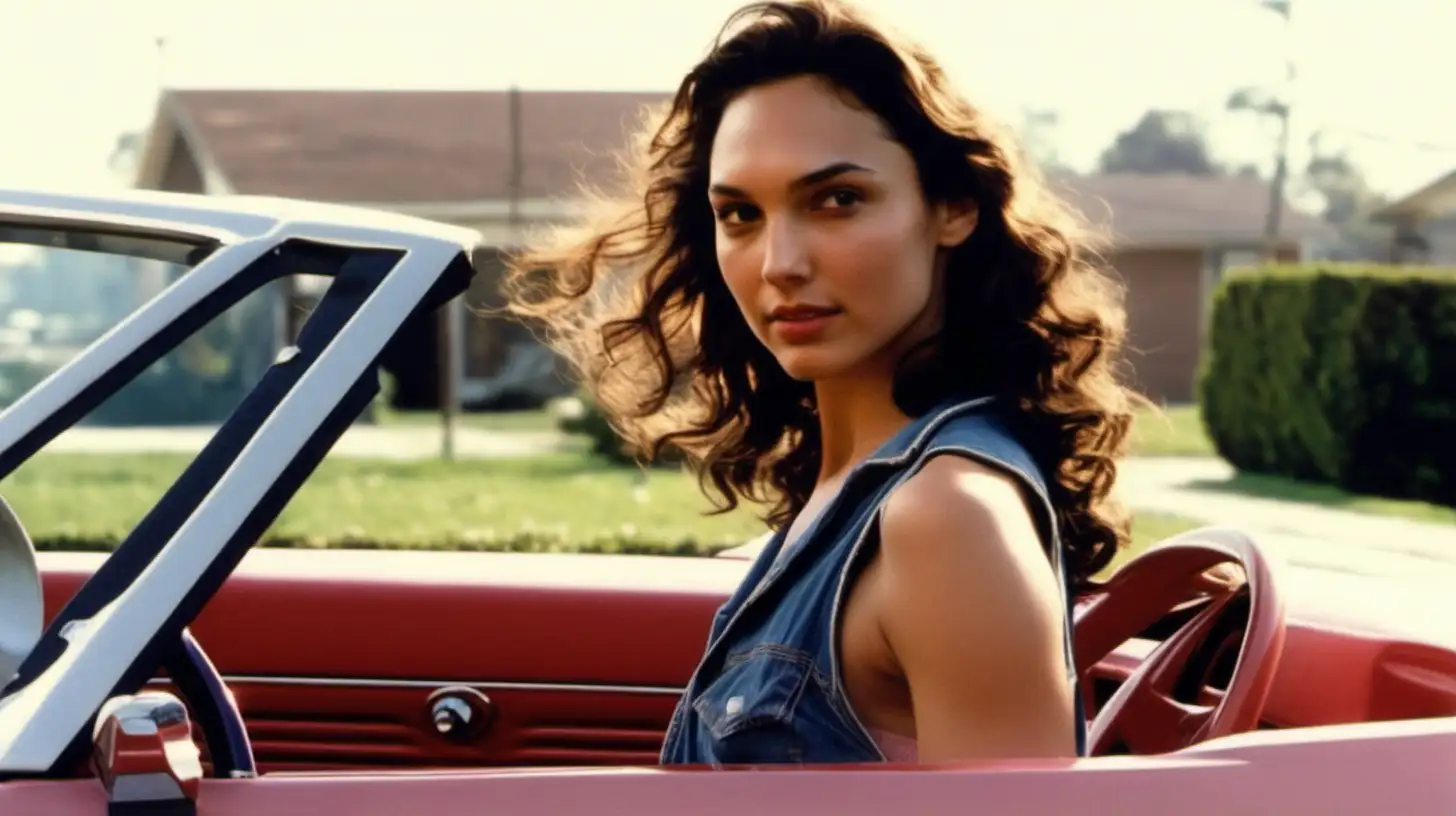 Teenage Gal Gadot Cruising in a Stylish 1980s Camaro