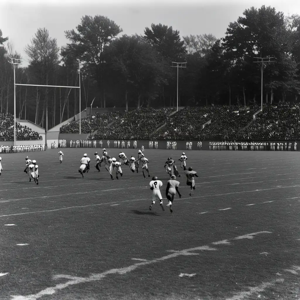 African American football game,  at a high school, 1931

