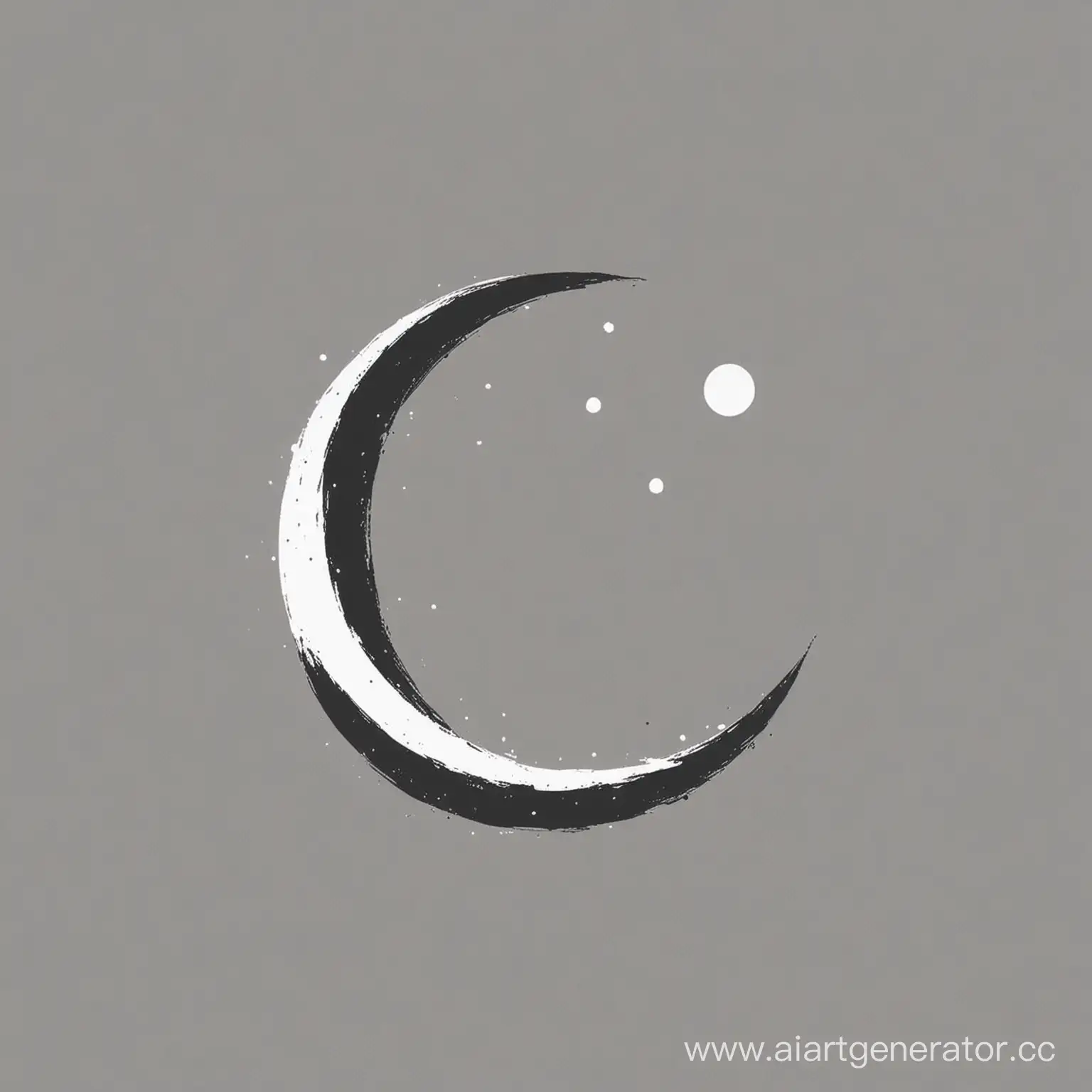 Minimalistic-Abstract-Moon-Logo-in-Black-and-White