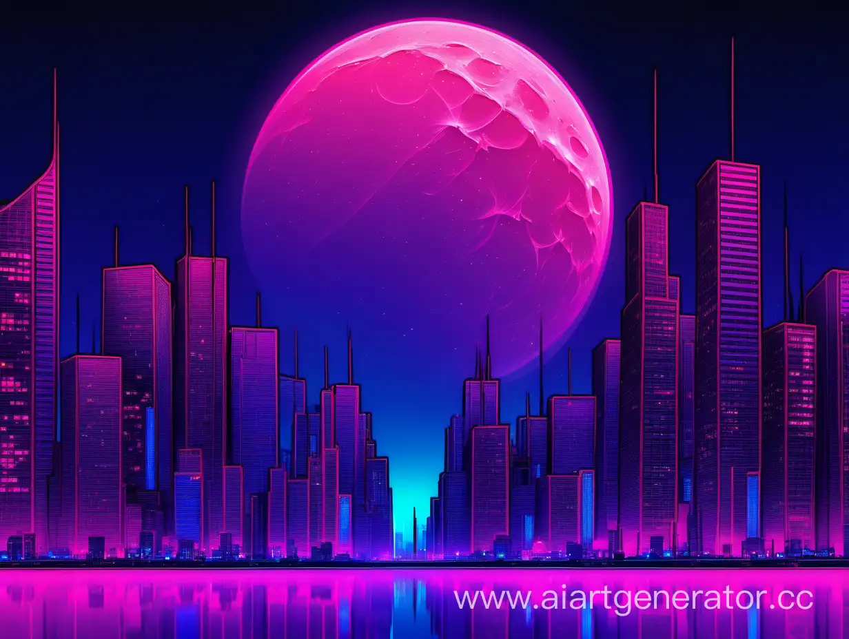 Vibrant-Neon-Cityscape-Under-the-Glowing-Moon