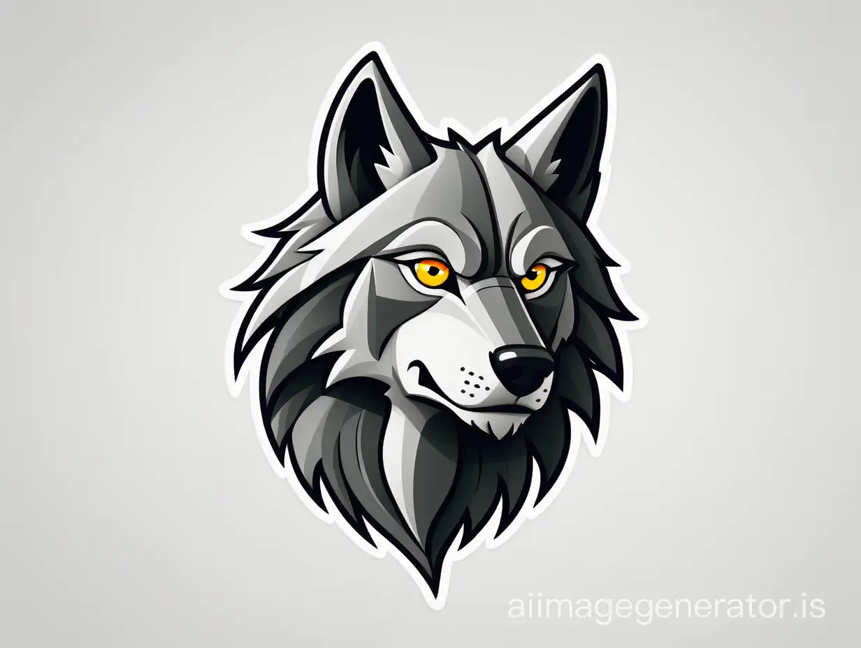 logo wolf with simple lines