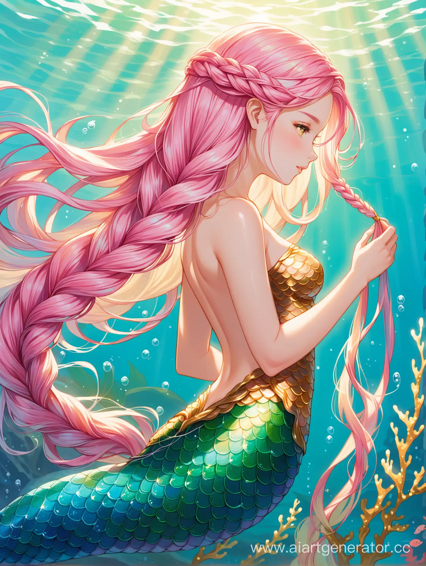 Enigmatic-Translucent-Mermaid-Weaves-Seaweed-Hair-Braids