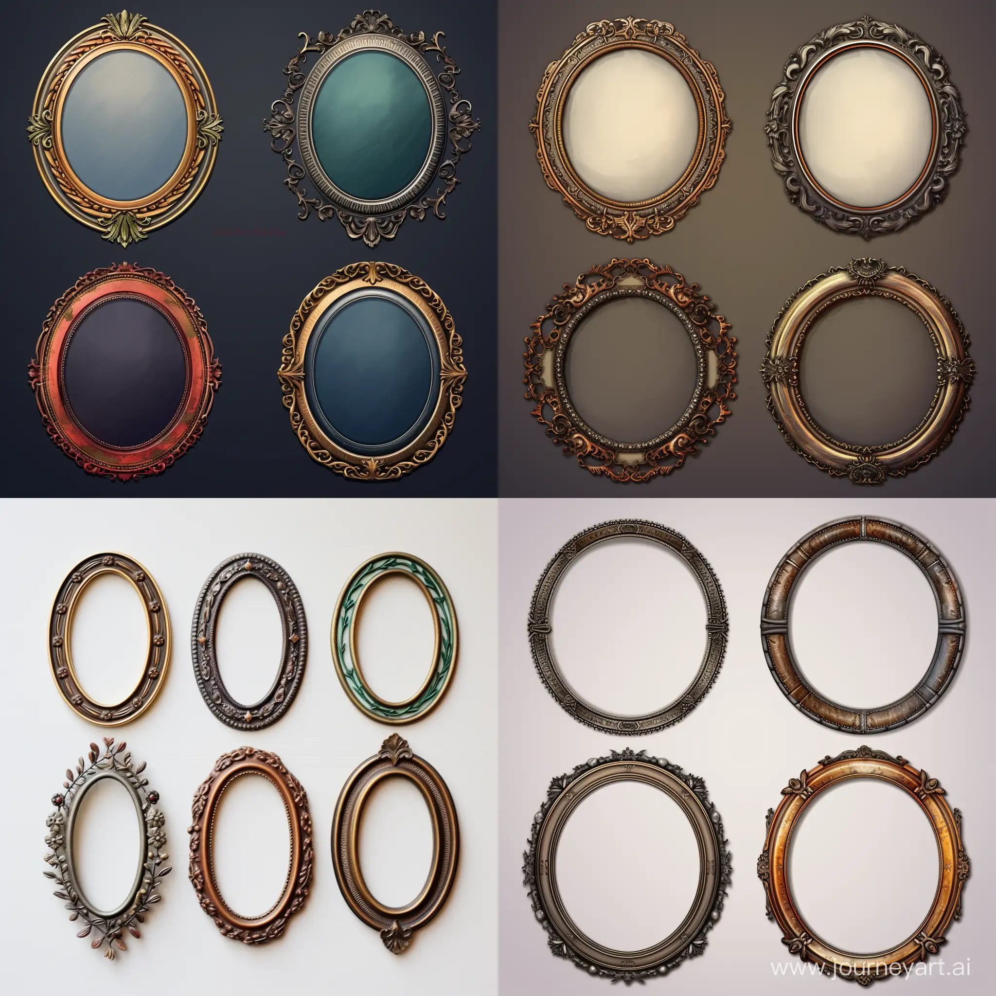 Antique-Ornament-Oval-Frame-Options-for-Artistic-Displays