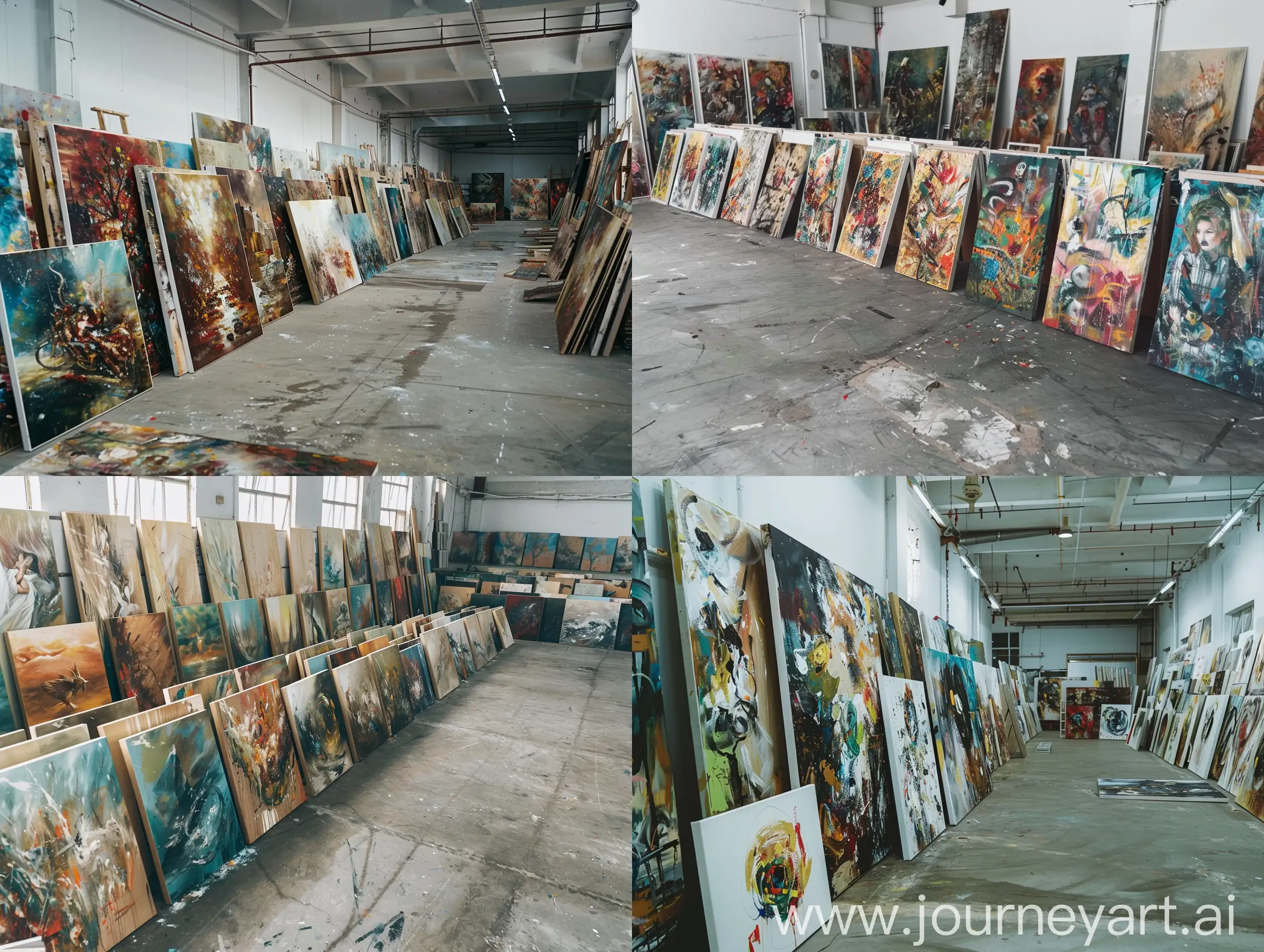 Exquisite-Abstract-Oil-Paintings-in-an-Oversized-Factory