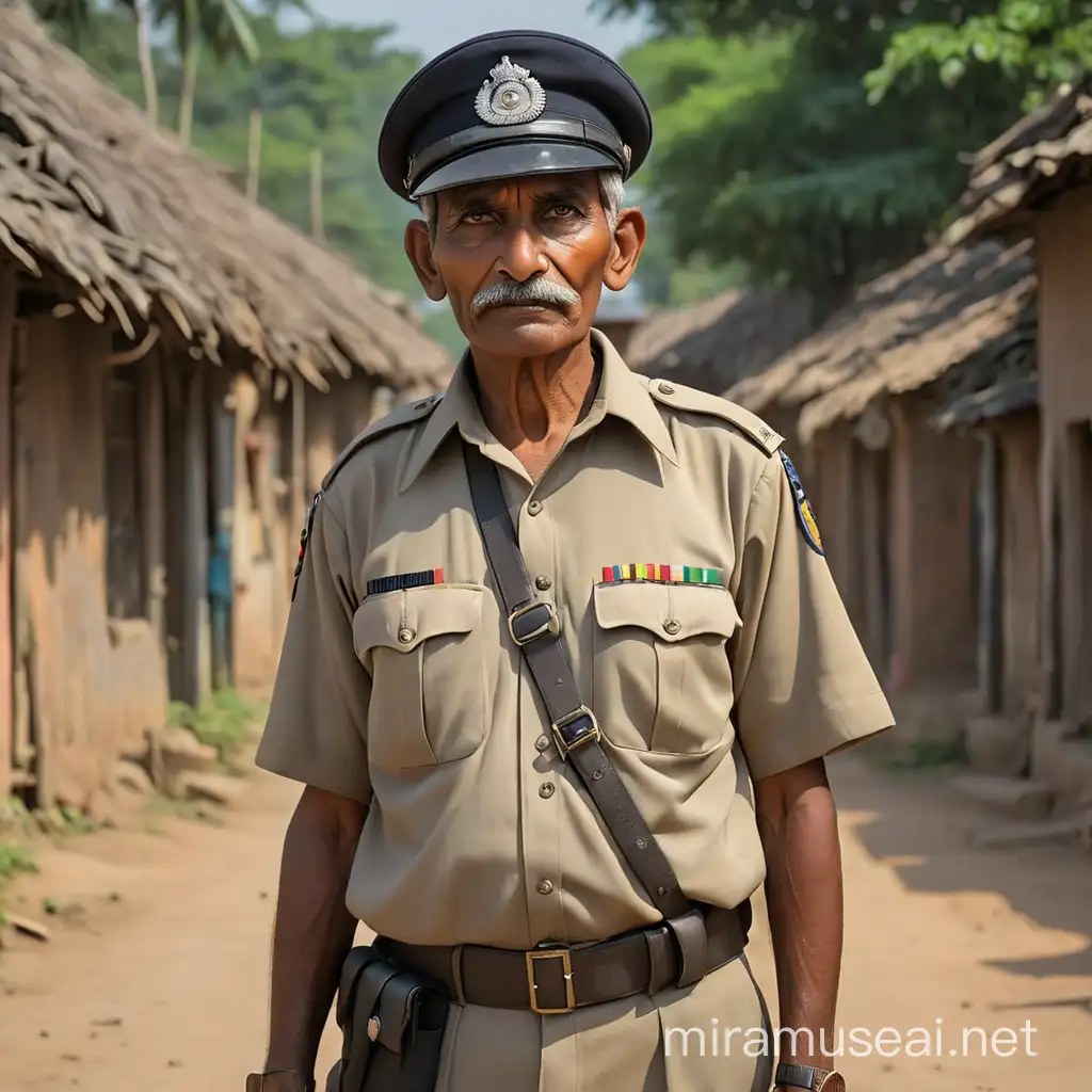 Elderly Village Guardian in Traditional Indian Attire