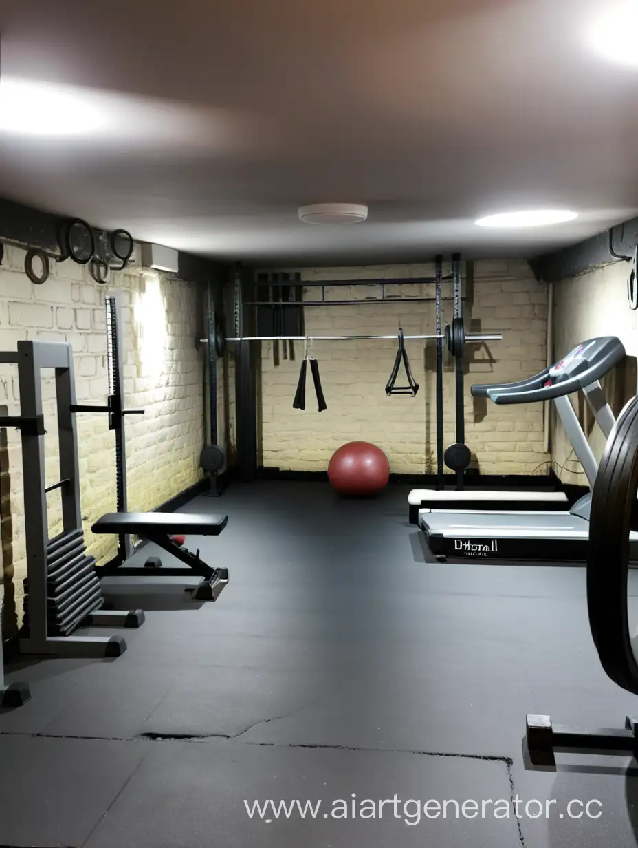 Vintage-Basement-Gym-with-Character