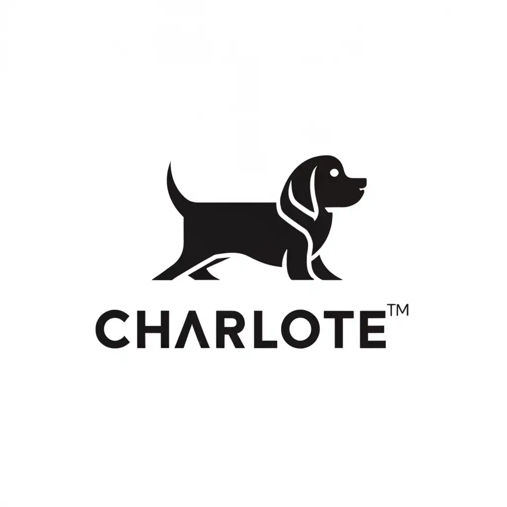 a logo design,with the text "Charlotte", main symbol:cavalier king charles,complex,be used in Animals Pets industry,clear background