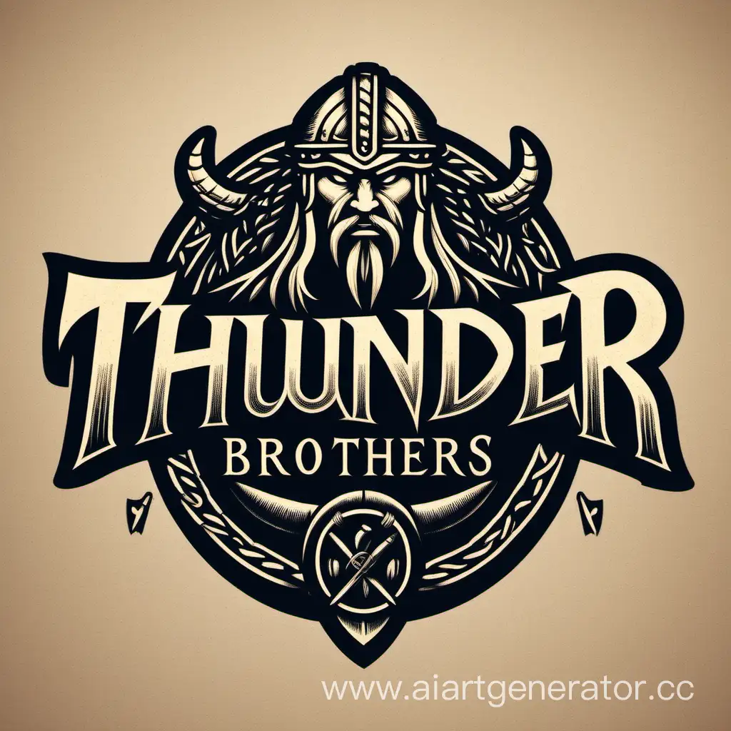 Scandinavian-VikingInspired-Furniture-Logo-for-Thunder-Brothers
