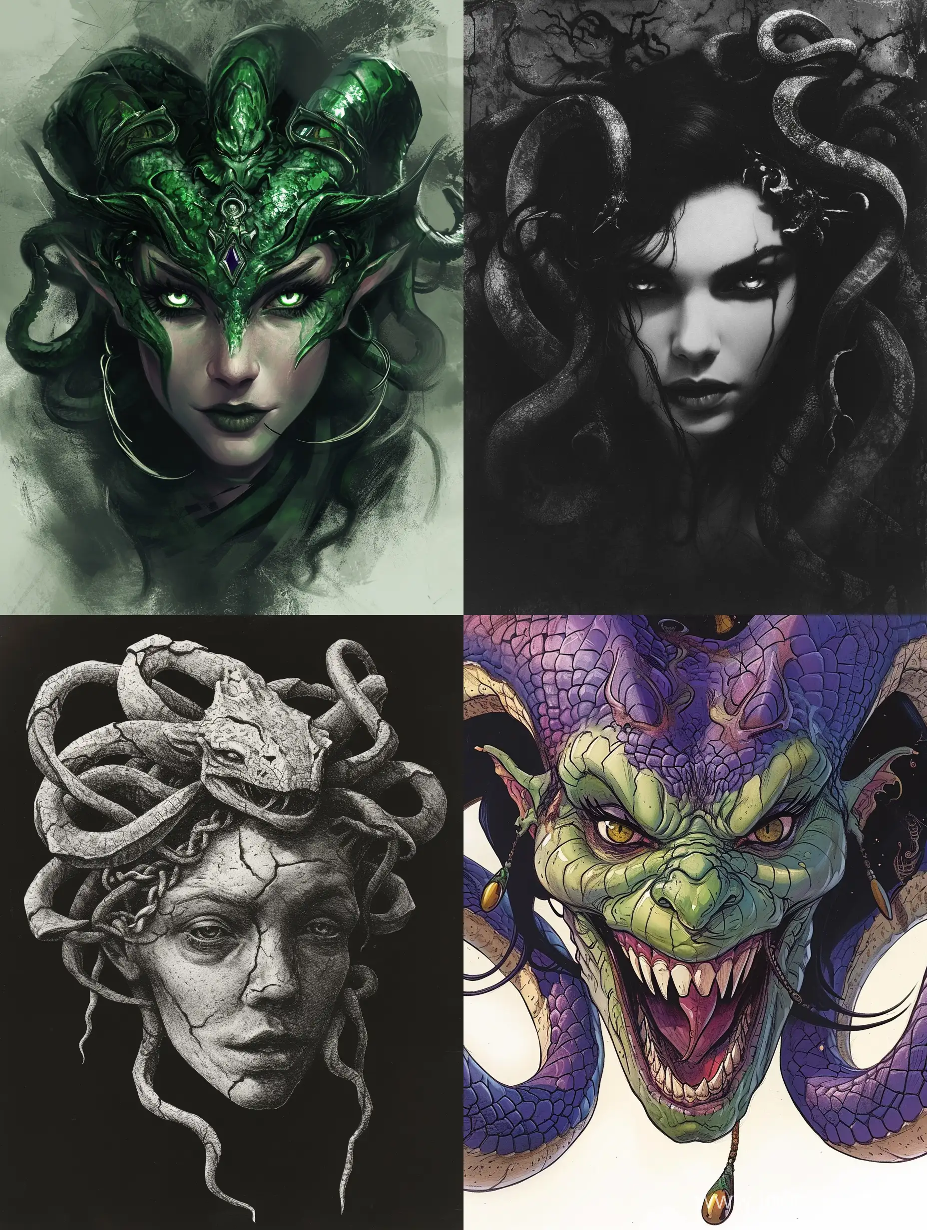 Enchanting-Gorgon-Medusa-Portrait-with-Intricate-Details