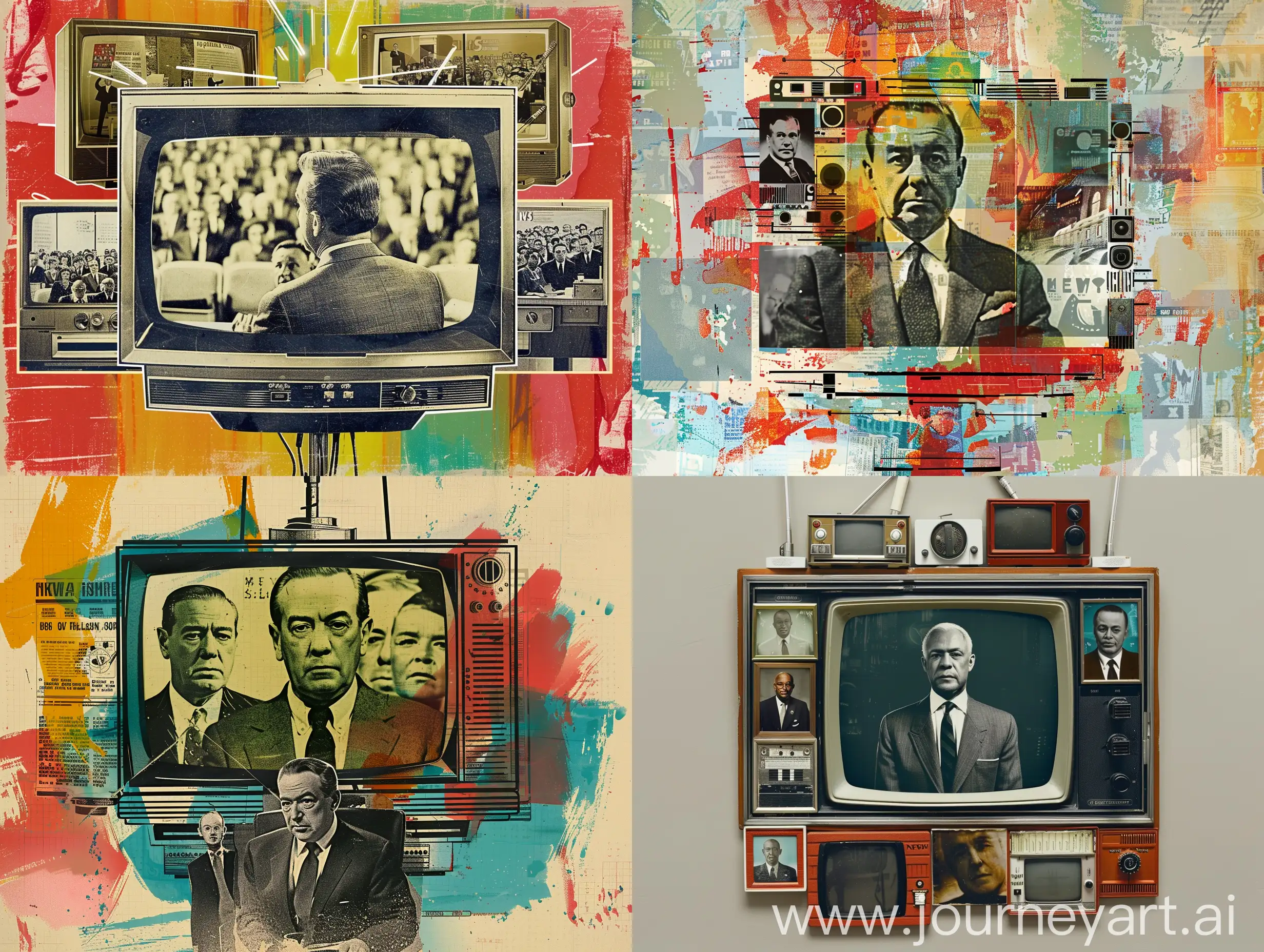 Vintage-Color-TV-News-Collage
