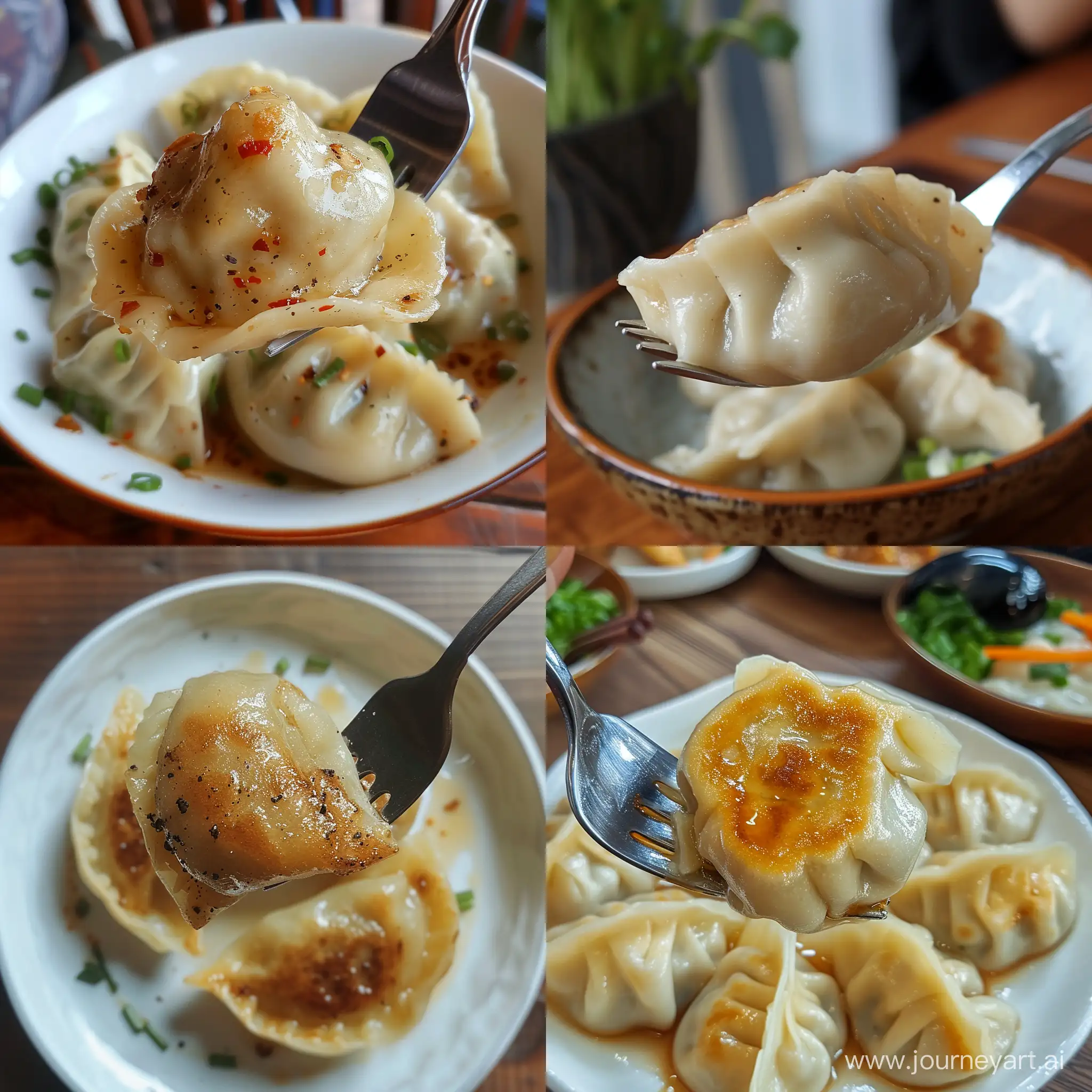 Giant-Dumpling-on-Fork-Delicious-Asian-Cuisine-Food-Art