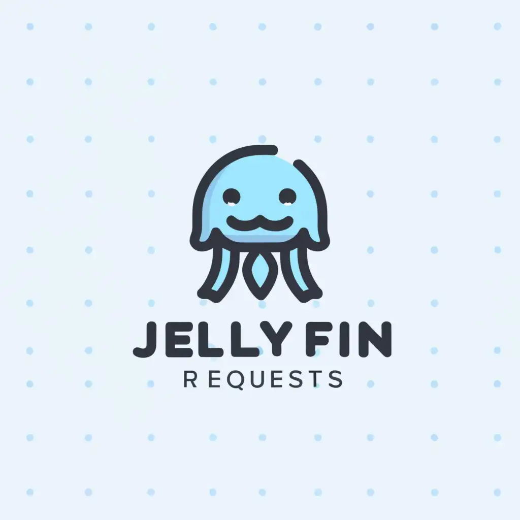 a logo design,with the text "jellyfinrequests", main symbol:jellyfin,Moderate,be used in Nonprofit industry,clear background