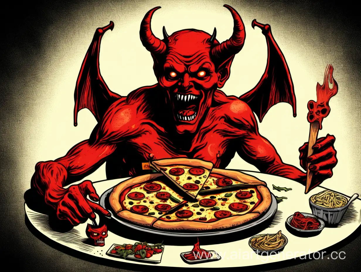 Sinister-Demon-Indulging-in-Hellish-Pizza-Feast