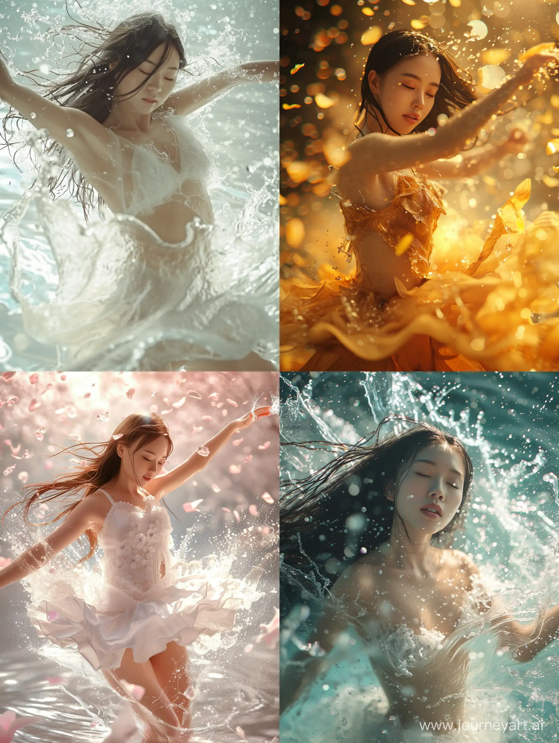 Graceful-Asian-Girl-Dancing-in-Splashing-Petals-HyperRealistic-HDR-Beauty