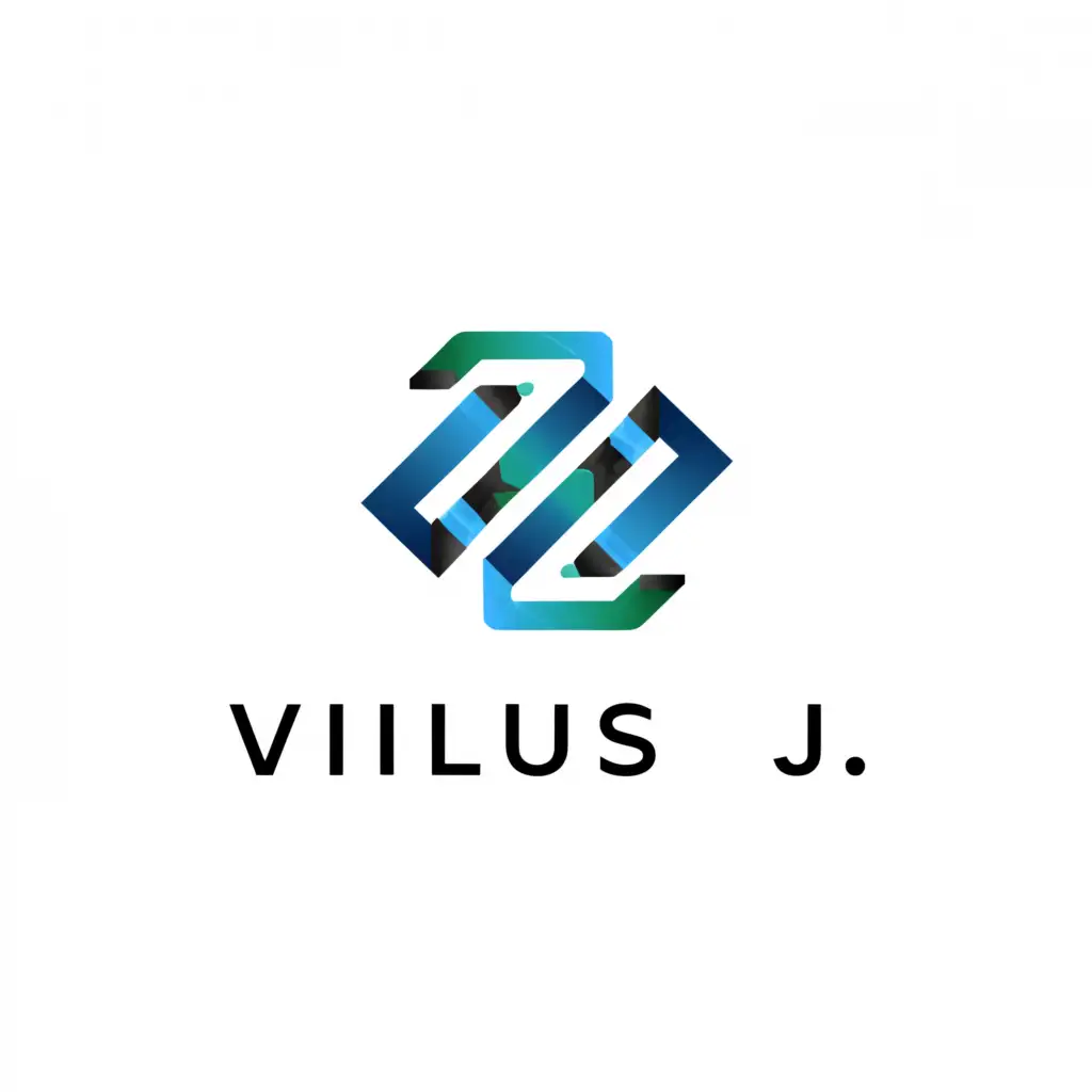 a logo design,with the text "Vilius J", main symbol:Sensor,complex,be used in Technology industry,clear background