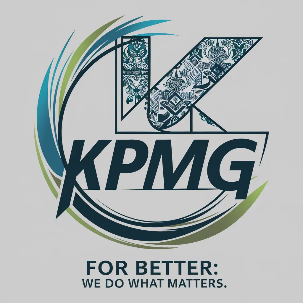 To create a compelling and impactful logo that embodies the rich history, global presence, and diverse service offerings of KPMG while encapsulating the essence of the slogan "For Better: We do what matters.
