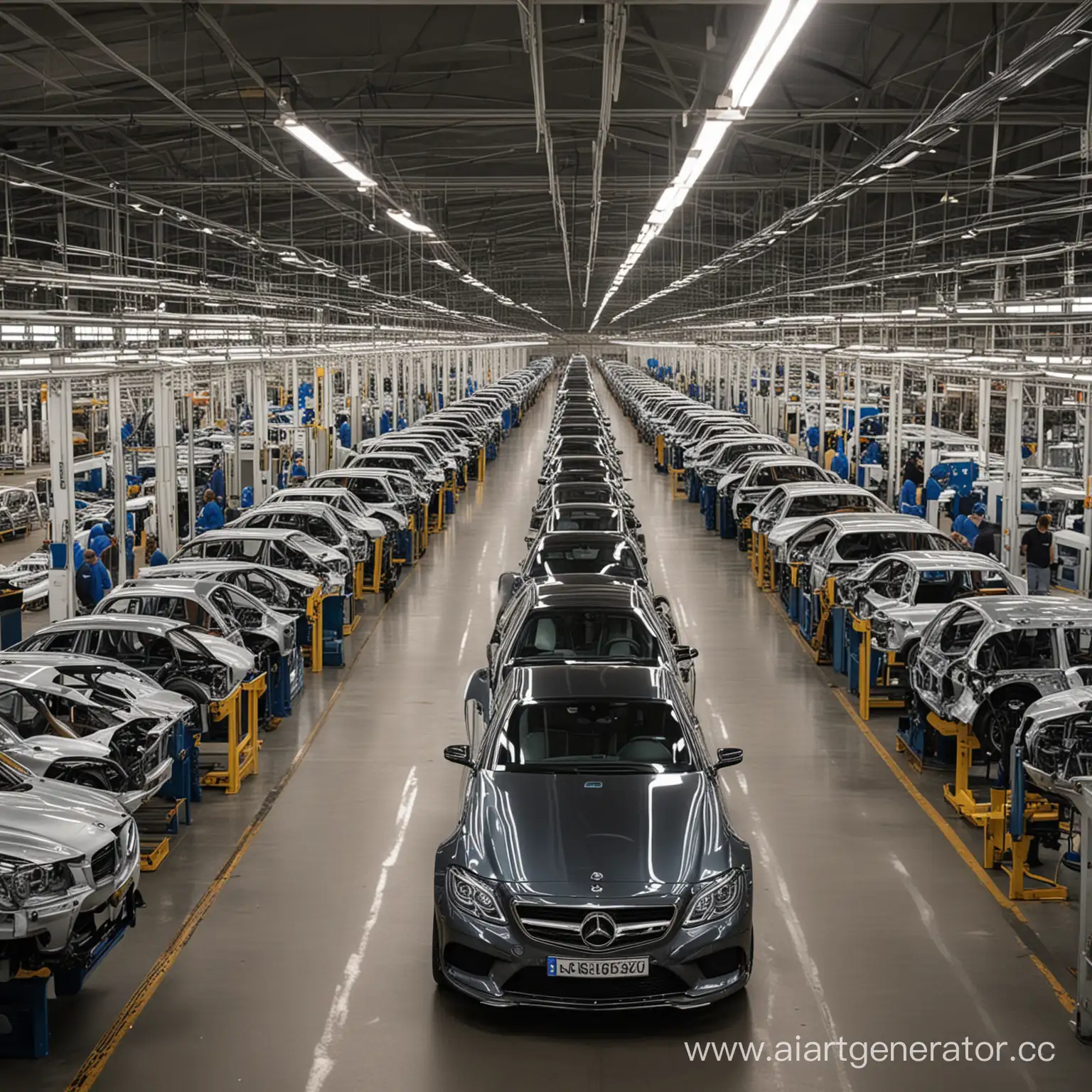 Mercedes-and-BMW-at-German-Automotive-Factory