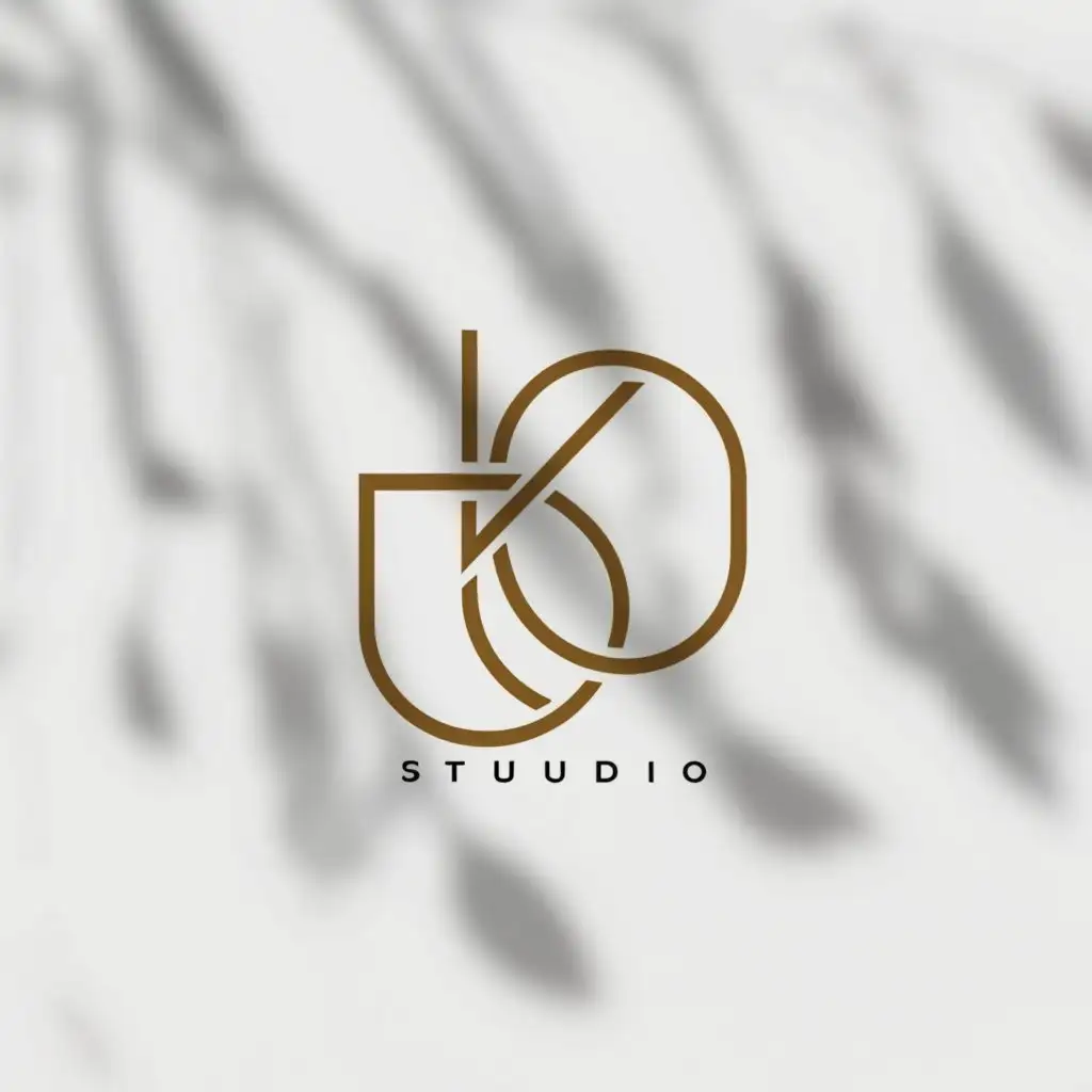a logo design,with the text "KJ STUDIO", main symbol:JEWELLERY,Minimalistic,clear background