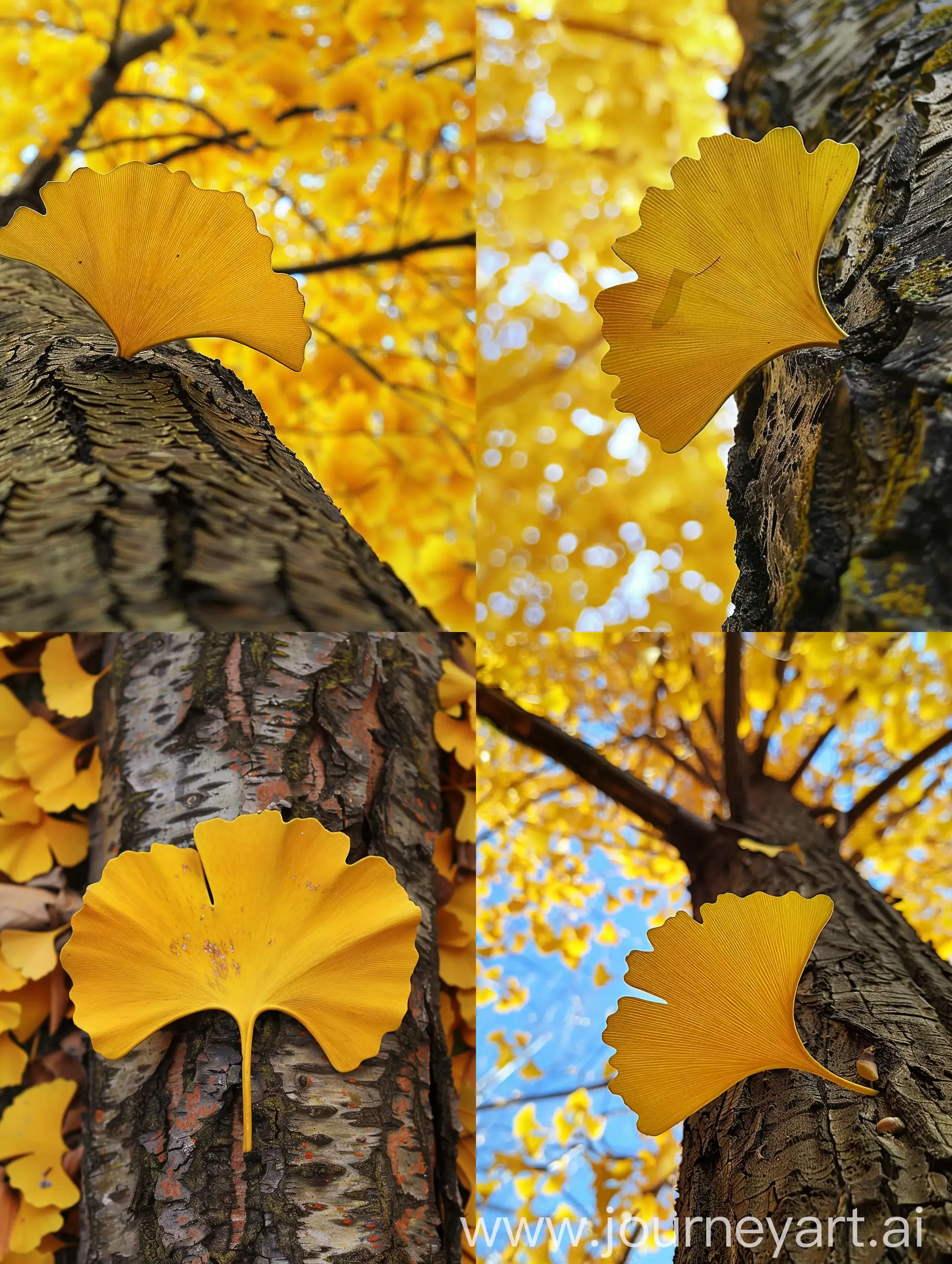 leaf, tree, no_humans, nature, yellow_theme, scenery, ginkgo_leaf