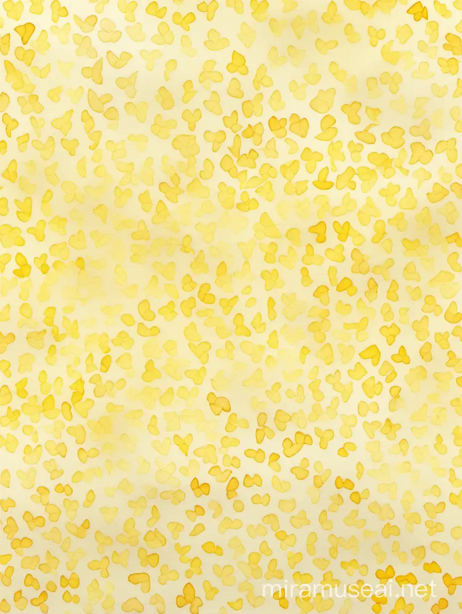 watercolor yellow tiny loose petals spread pattern on a pastel background