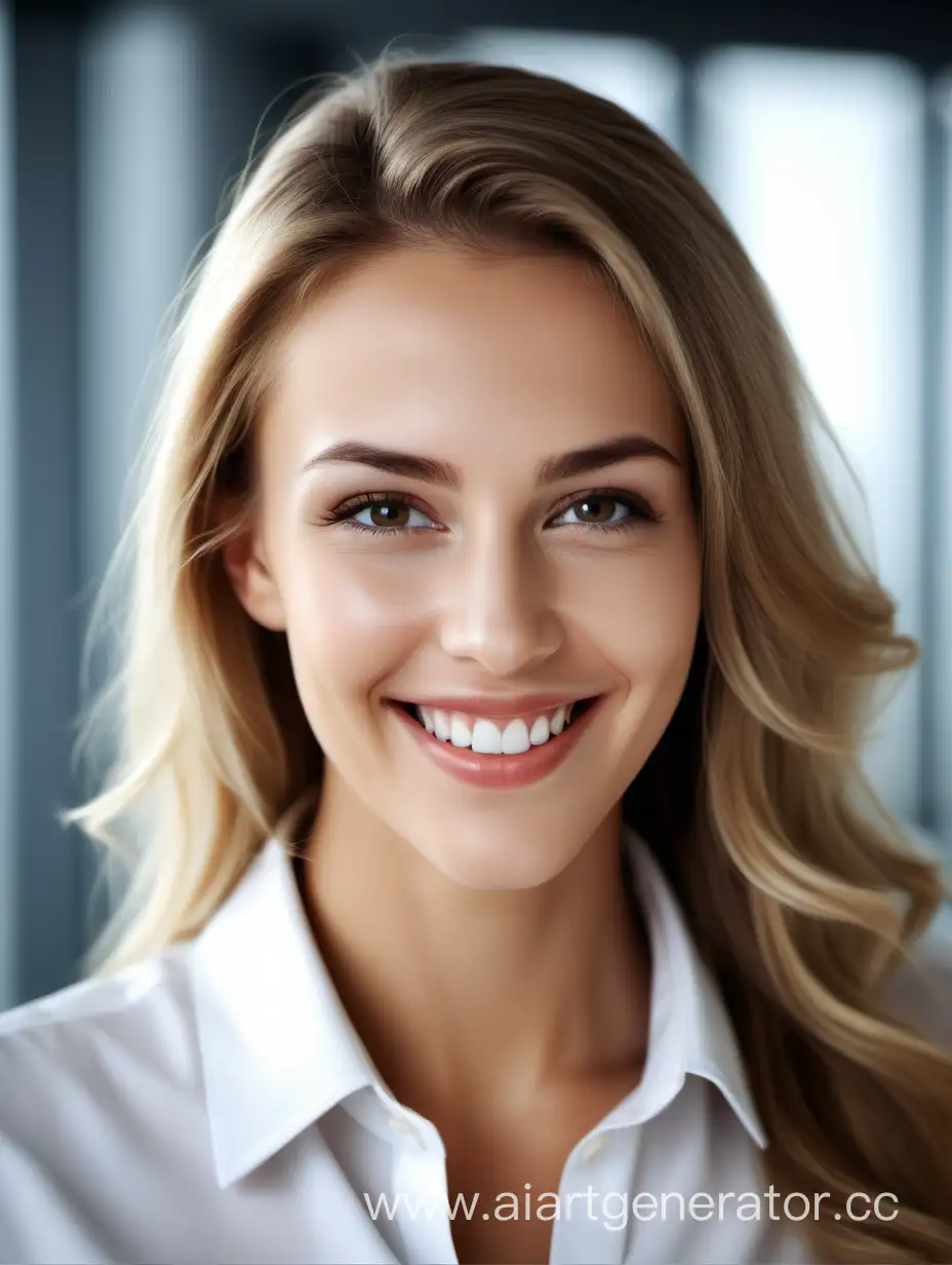Smiling-Young-Businesswoman-in-Office-Setting