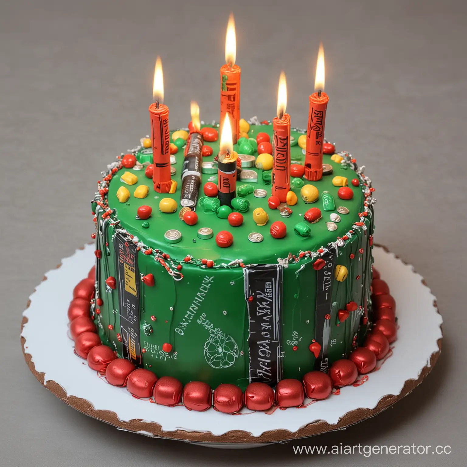 Colorful-BatteryShaped-Festive-Cake-with-Sparkling-Decorations