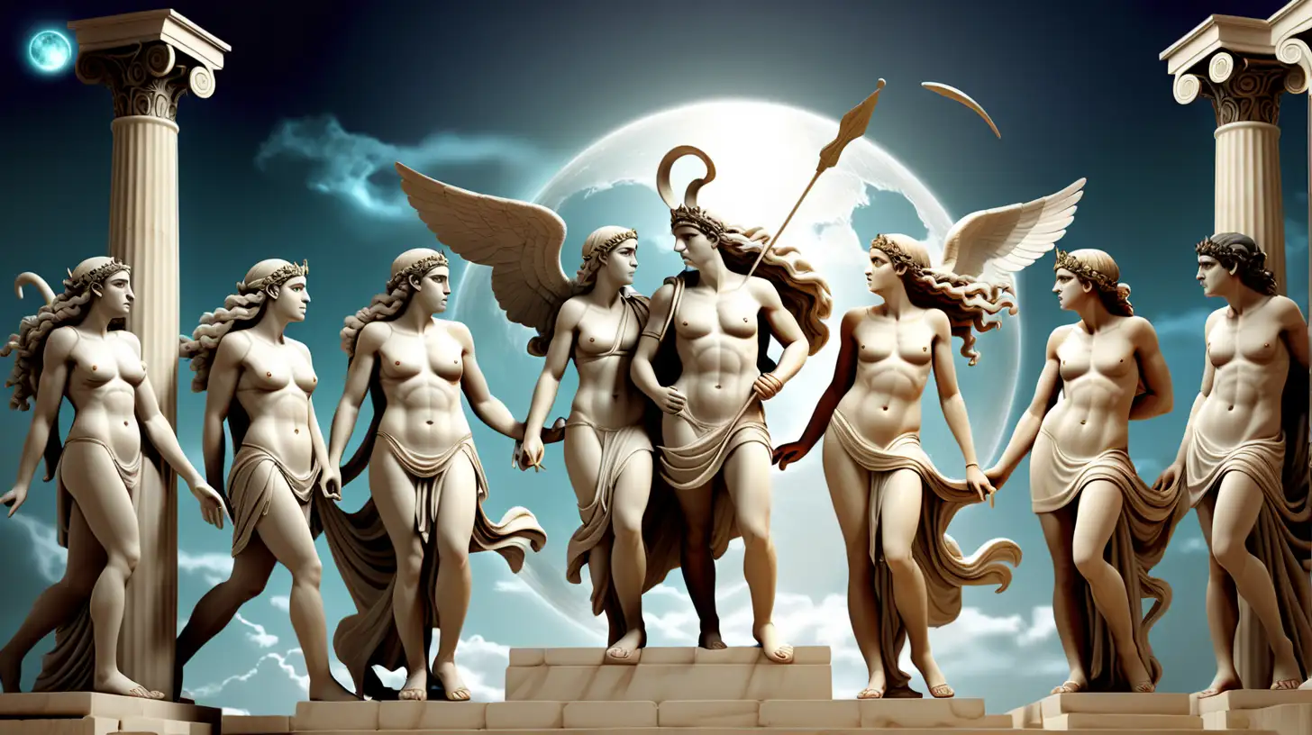 Mystical Depiction of Greek Mythology Legends in Contemporary Art