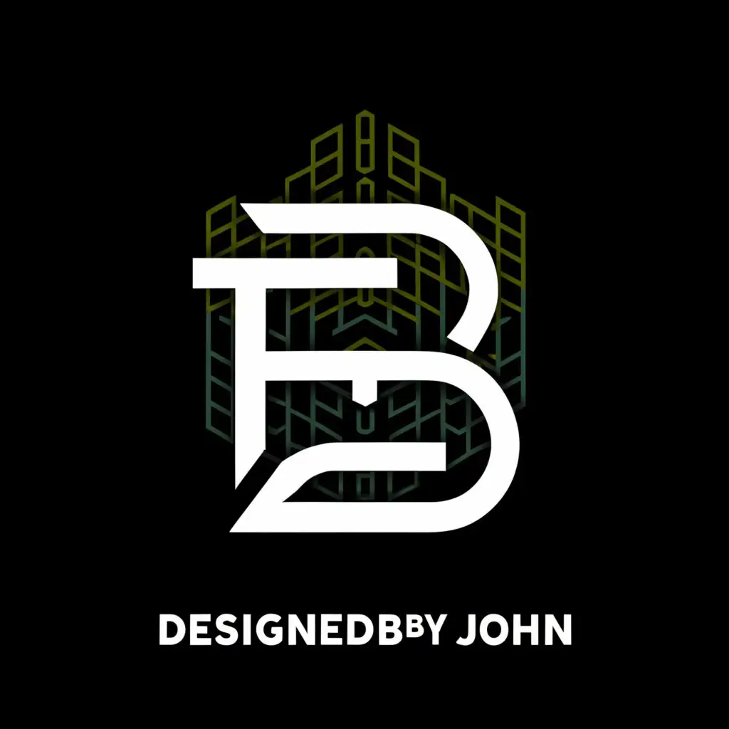 a logo design,with the text designedbyjohn, main symbol: DBJ, Moderate, clear background