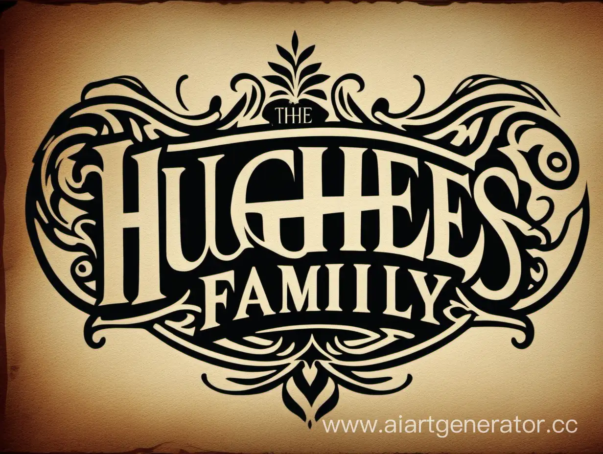 Hughes-Family-Logo-Design-in-Vibrant-Colors-with-Distinctive-Symbolism