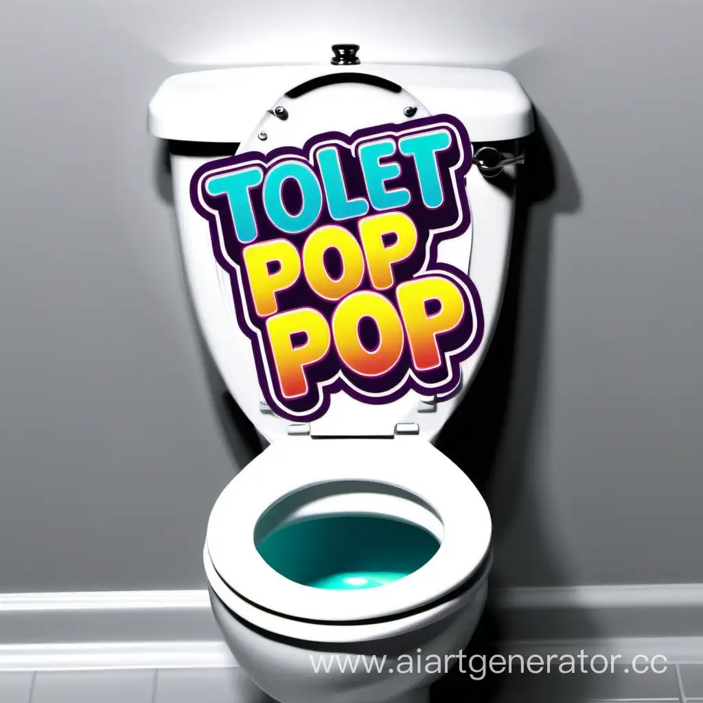 crea el logo para un aromatizante de la taza del baño debe ser divertido  y tener colores vivos y vibrantes (texto, pottypop)
 