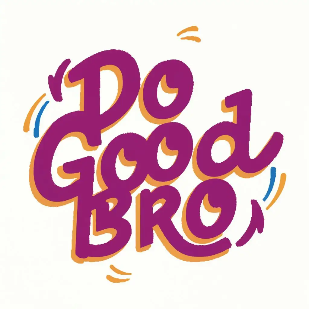 logo, Do Good Bro, with the text "Do Good Bro", typography
