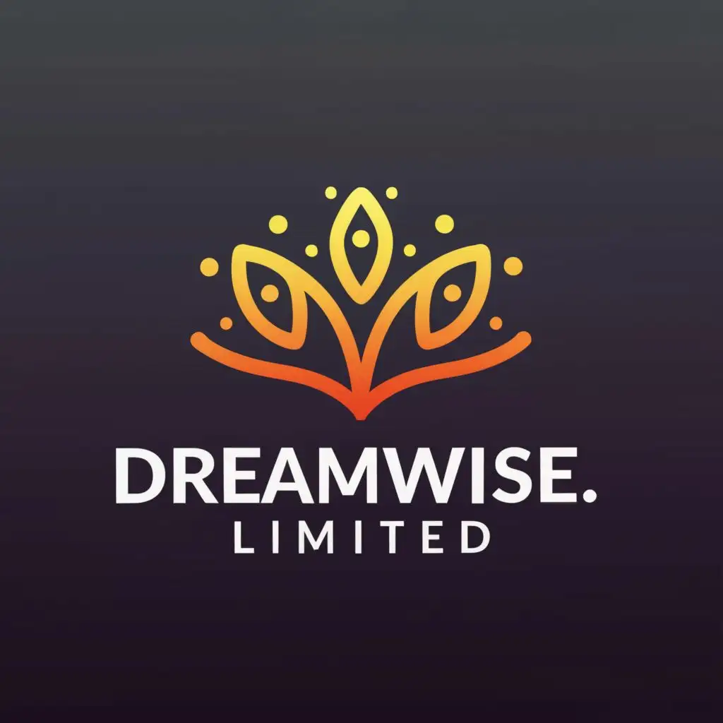 a logo design,with the text "DreamWise Limited", main symbol:fire flies and dreams,Moderate,be used in Retail industry,clear background