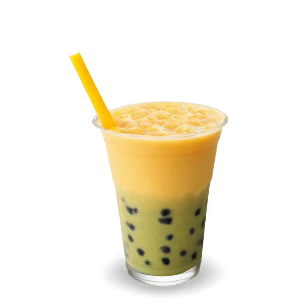 Delicious Mango Boba Tea PNG Image Refreshing Drink Concept in High ...