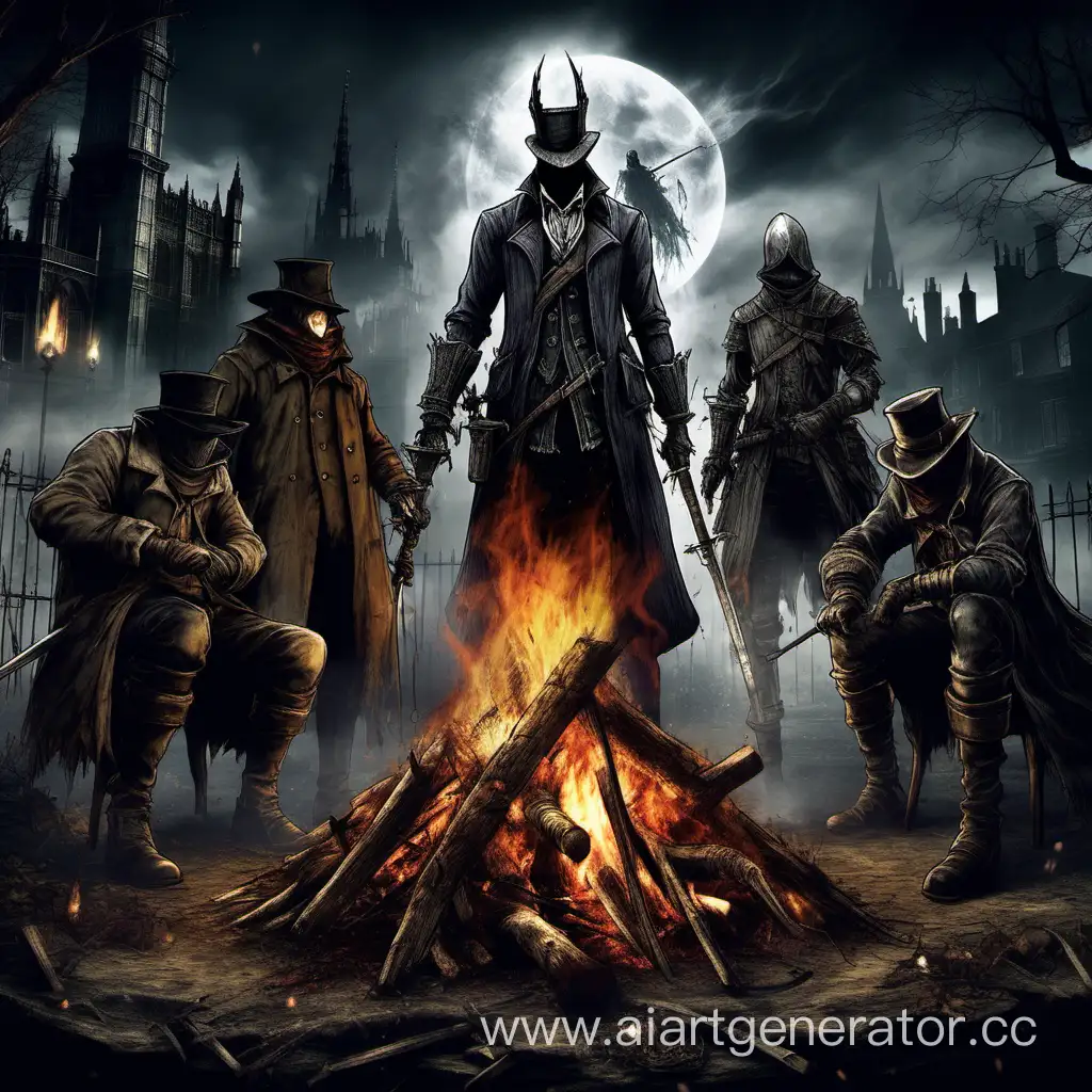 Epic-Dark-Fantasy-Bonfire-Night-with-Bloodborne-and-Dark-Souls