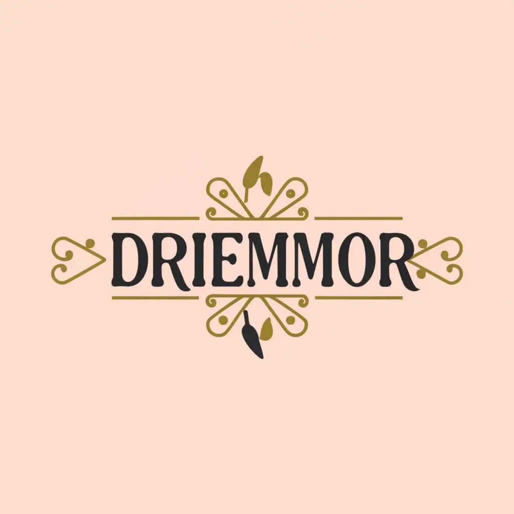 logo, skin care store, with the text "driemor", typography