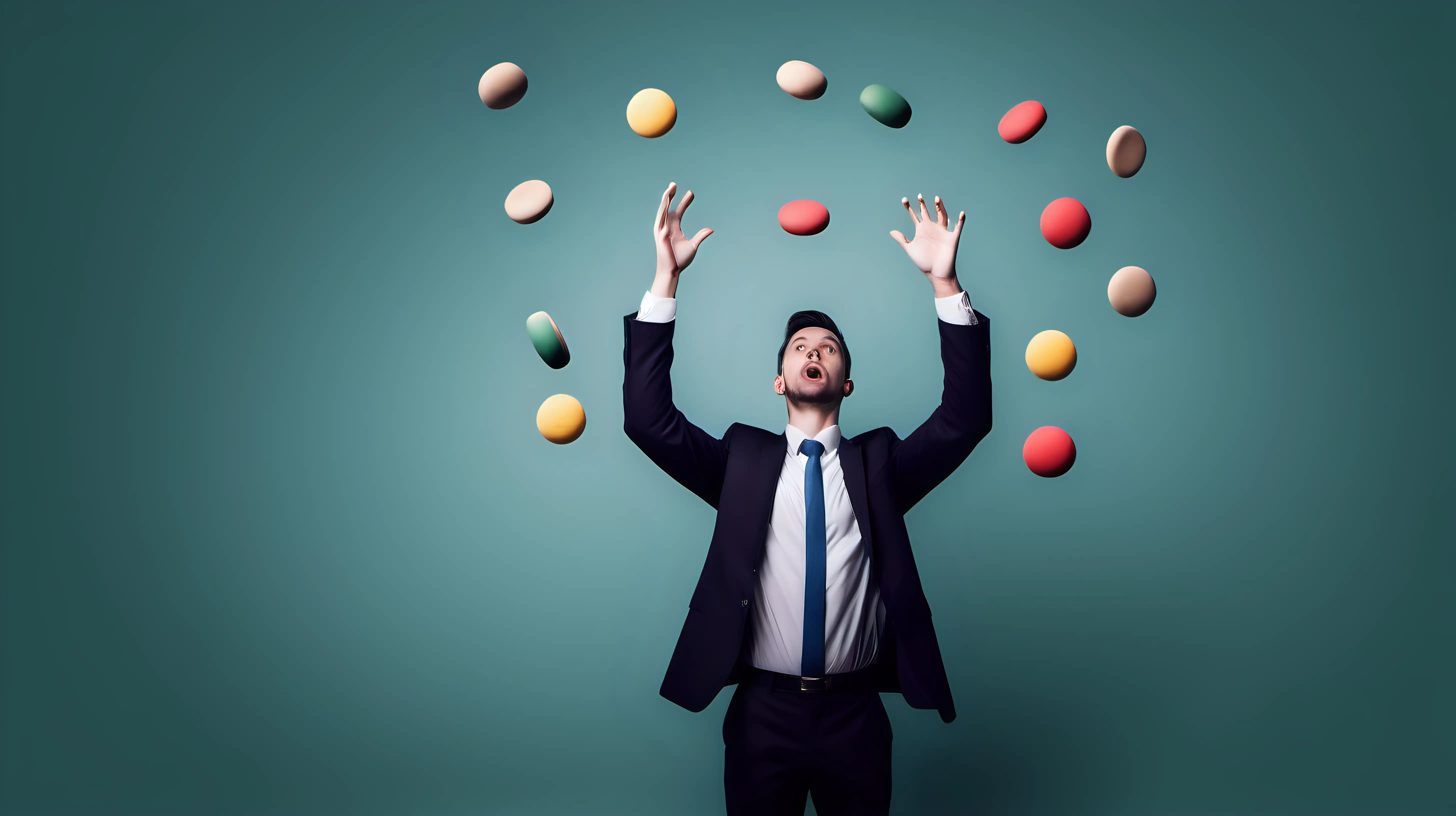 Craft an image of a person juggling multiple responsibilities, overwhelmed and fatigued, conveying the mental and emotional strain that comes with hard work.