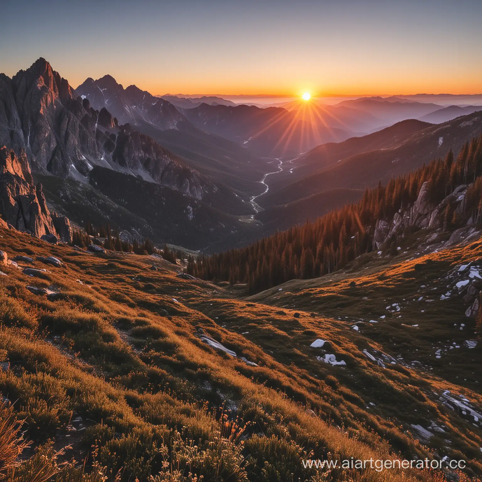 Majestic-Sunrise-Over-Mountain-Peaks