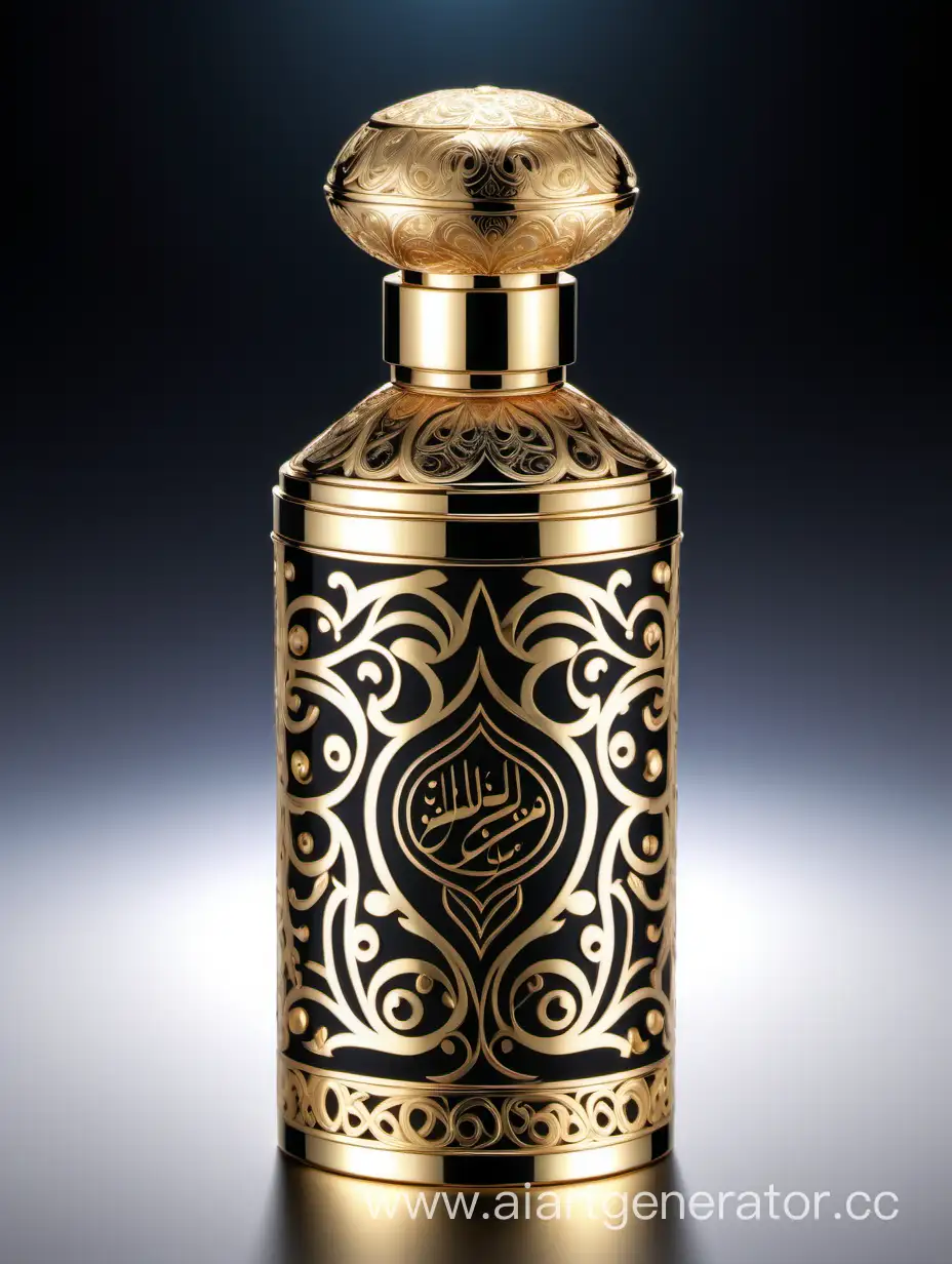 Luxury Perfume decorative with Arabic calligraphic ornamental long double height cap