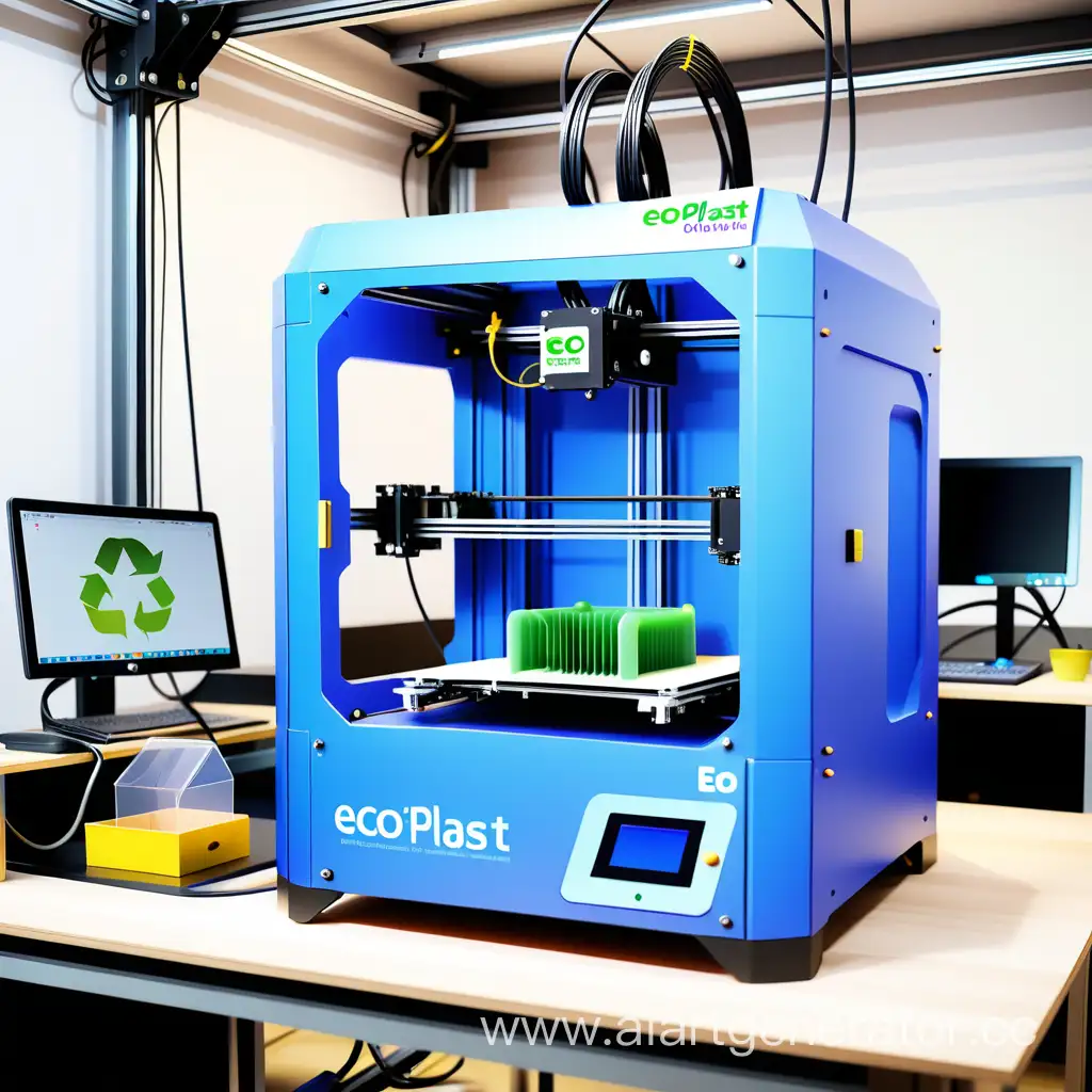 экологический 3Д  принтер, перерабатывающий пластиковые отходы "ЭКО-ПЛАСТ 3Д"