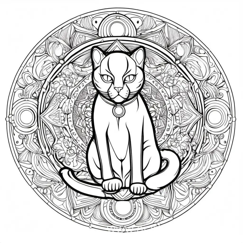 Dynamic-Contour-Coloring-Mandala-Featuring-a-Cat-Athlete-Boxer