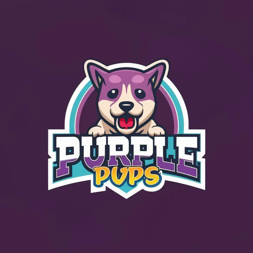 LOGO-Design-For-Purple-Pups-Playful-Typography-and-Vibrant-Imagery-for-the-Animals-Pets-Industry