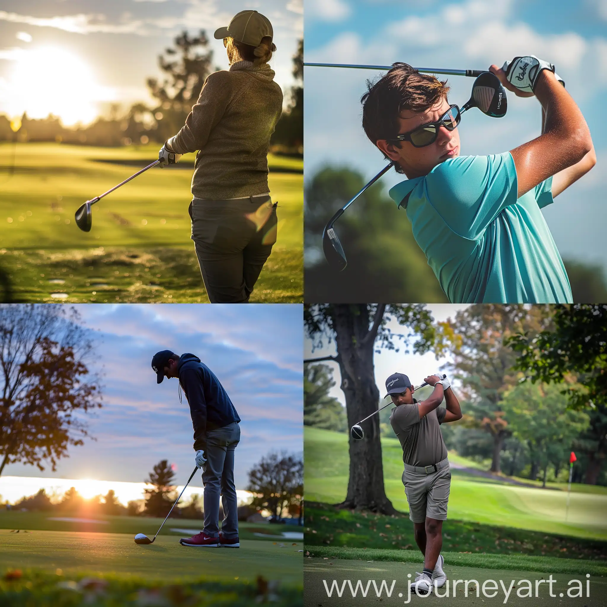 Aspiring-Golfer-Perfecting-Swings-in-Idyllic-Setting