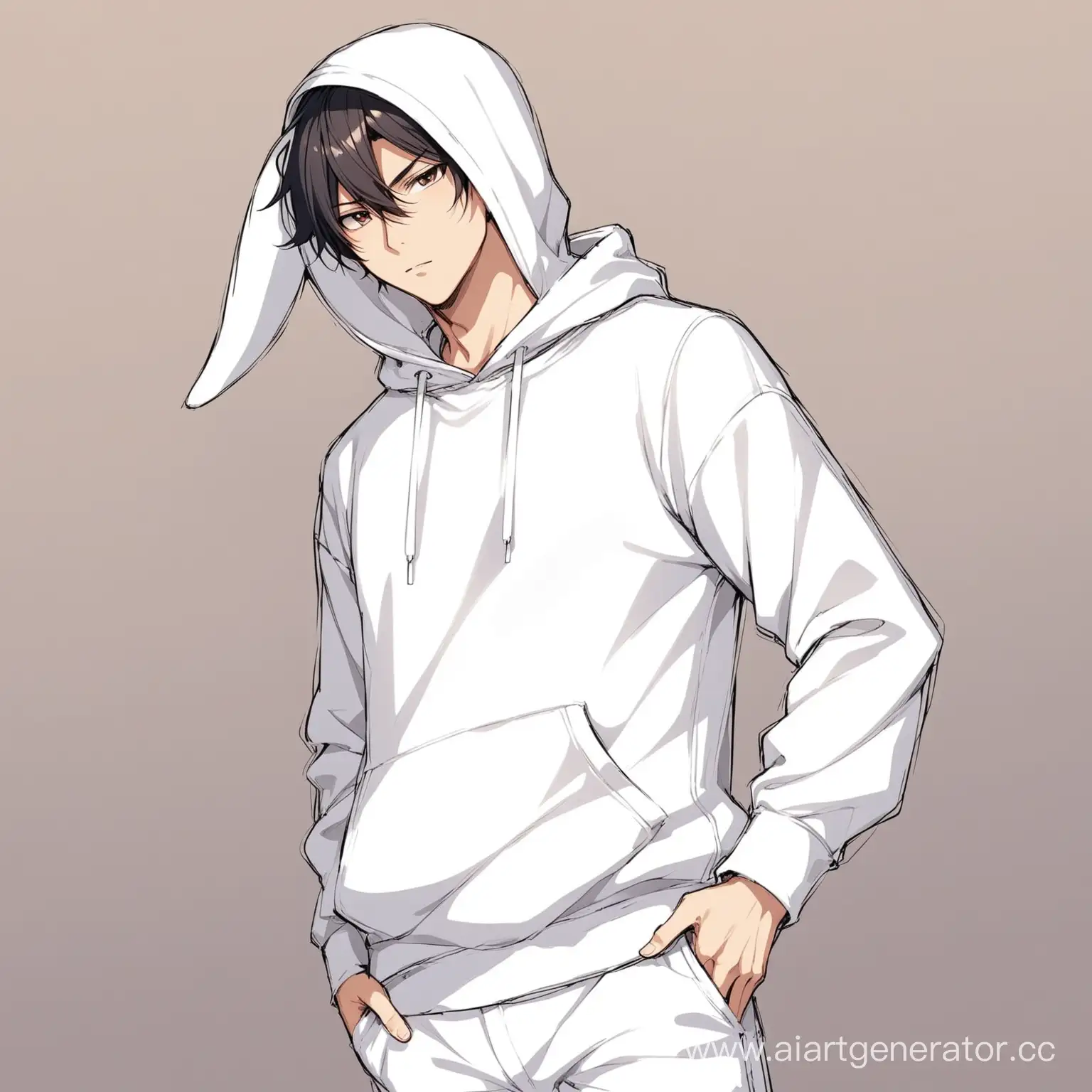 Anime-Guy-in-Rabbit-Hoodie-and-White-Ensemble