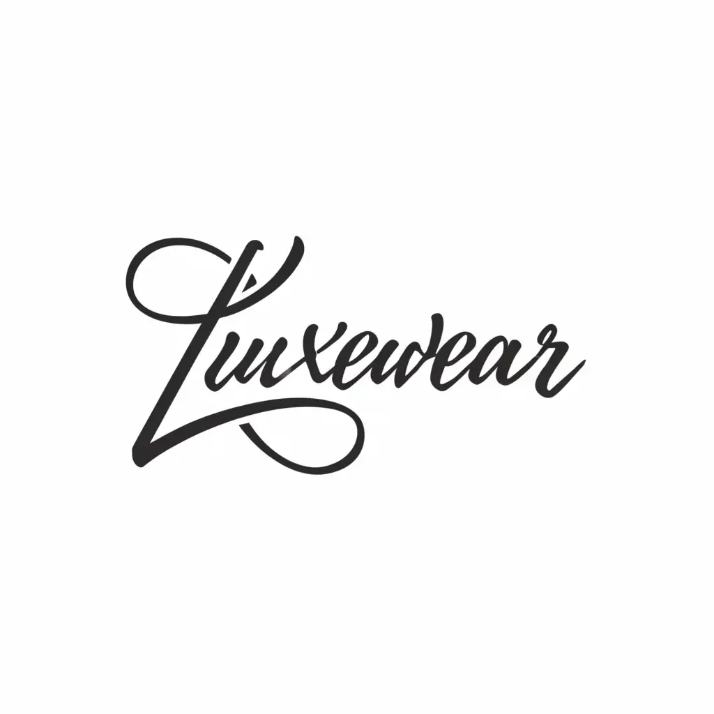 a logo design,with the text "luxewear", main symbol:the name written in the center of a t-shirt in writing style,Moderate,clear background